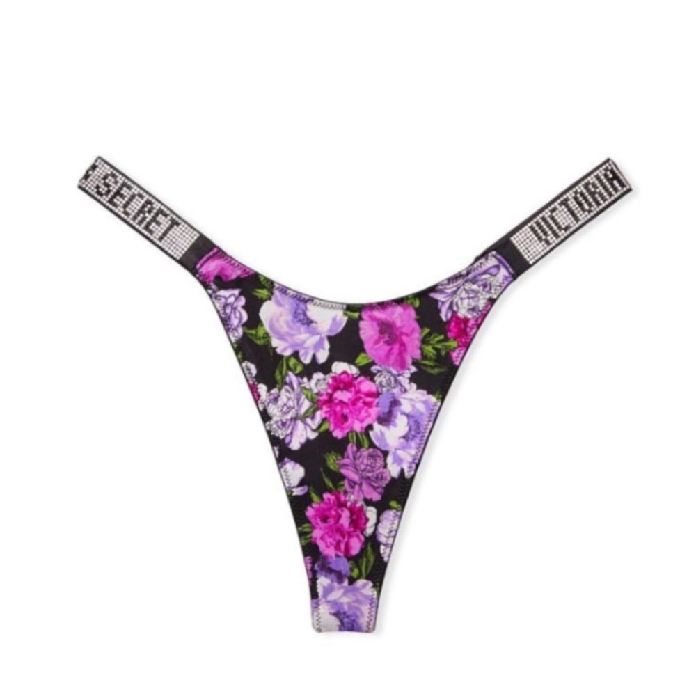 NWT Victoria's secret VERY SEXY Bombshell Shine Strap Thong Panties panty